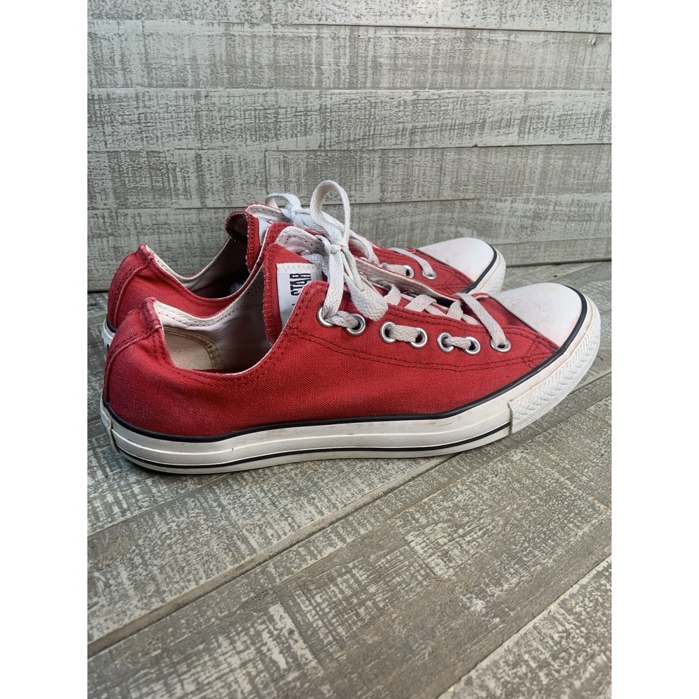 Converse All Star Chuck Taylor Sneakers Men's 9 Women's 11 Red Low Top Shoes